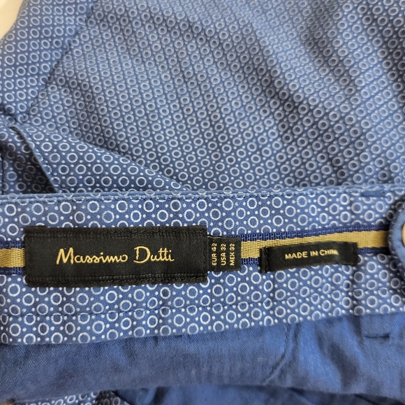 Mossimo Dutti Men's Blue Patterned Shorts Size 32 - Picture 4 of 4